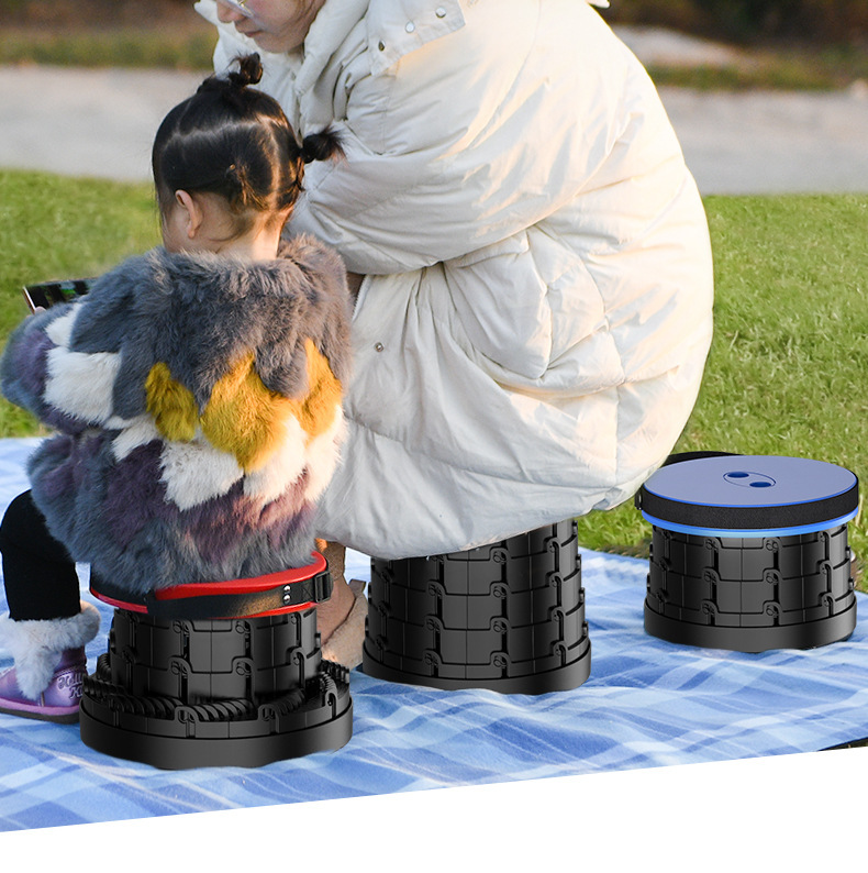 Folding Stool Outdoor Portable Travel Adjustable Telescopic Stool Internet Celebrity Retractable Seat-Queuing Stool Train Fishing Folding Stool Outdoor Portable Travel Adjustable Telescopic Stool Internet Celebrity Retractable Seat-Queuing Stool Train Fishing