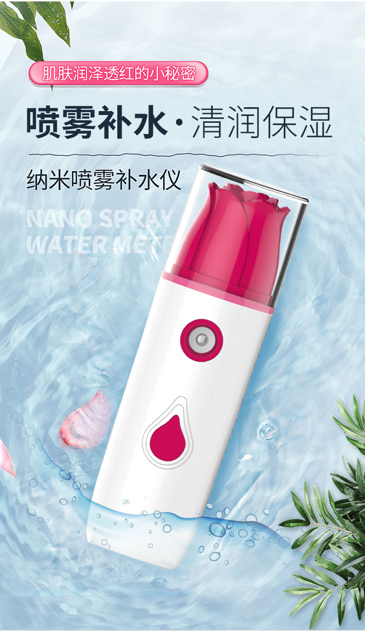 Explosion Handheld Cold Spray Water Replenishing Instrument Facial Humidifier USB Charging Nano Spray Facial Vaporizer Beauty Sprayer