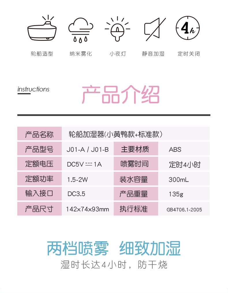 Creative Steamship Luqi Humidifier Joint USB Small Yellow Duck Sprayer Desktop Air Purification Humidifier Creative Steamship Luqi Humidifier Joint USB Small Yellow Duck Sprayer Desktop Air Purification Humidifier