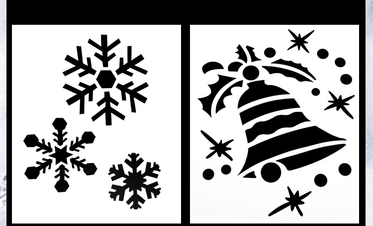 Christmas Snow Sprayer Colored String Spray Glass Graphic Spray Snowflake Christmas Tree Decoration Hand Spray Colored String Spray with Color Stripes Non-Melting White