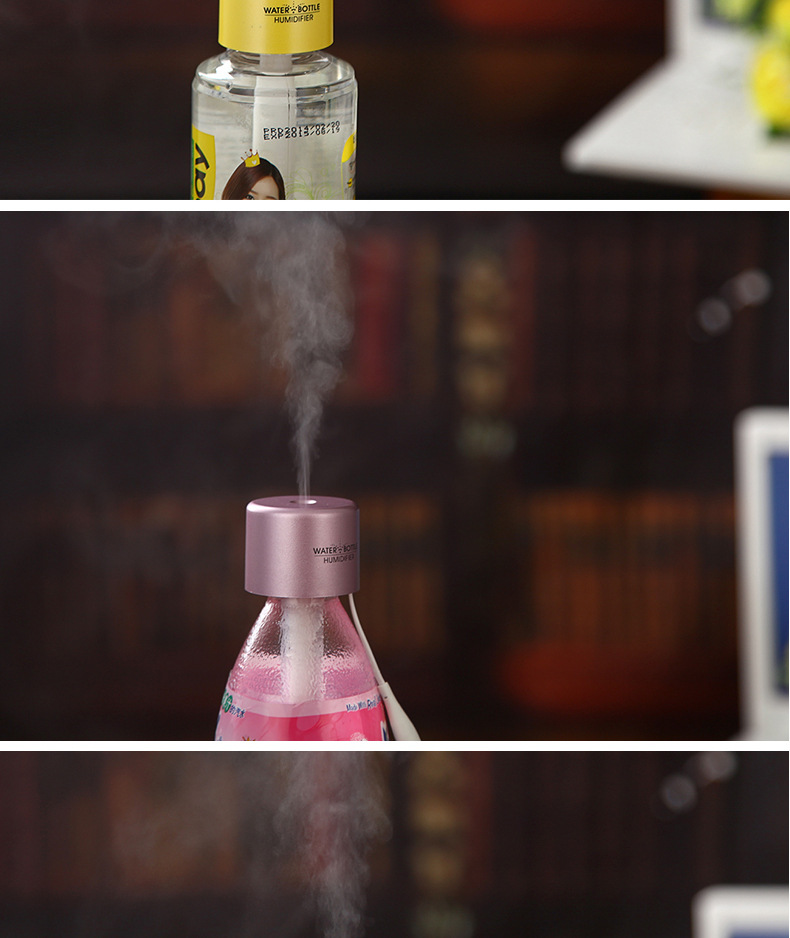 Bottle cover humidifier USB mini humidifier car creative new ultrasonic sprayer gift customization Bottle cover humidifier USB mini humidifier car creative new ultrasonic sprayer gift customization