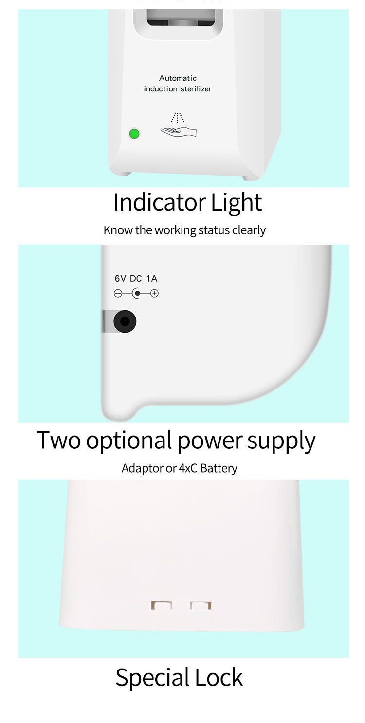Induction Sterilizer Alcohol Sprayer Inductive NonContact WallMounted Soap Dispenser with Bracket Soap Dispenser Induction Sterilizer Alcohol Sprayer Inductive NonContact WallMounted Soap Dispenser with Bracket Soap Dispenser