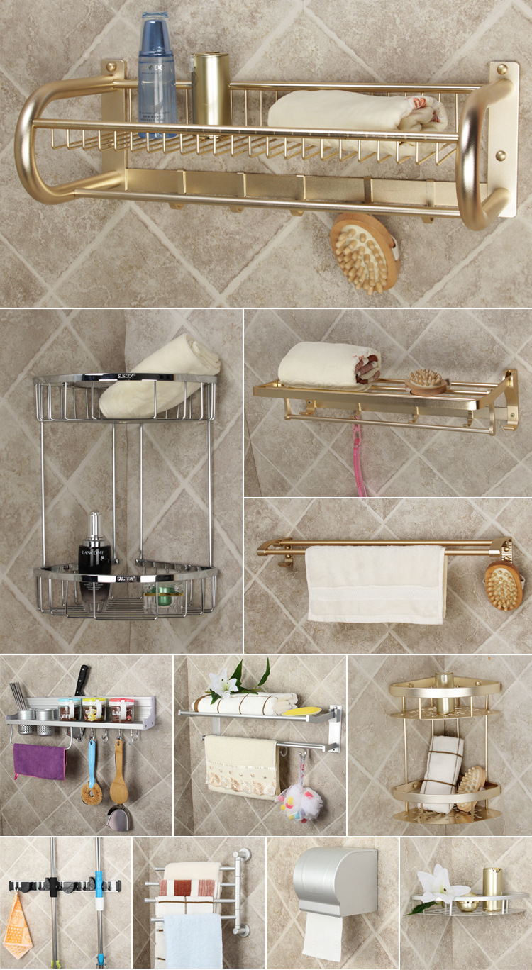 Punch-Free Alumimum Kitchen Hanger Kitchen Storage Rack Wall-Mounted Knife Holder Storage Rack