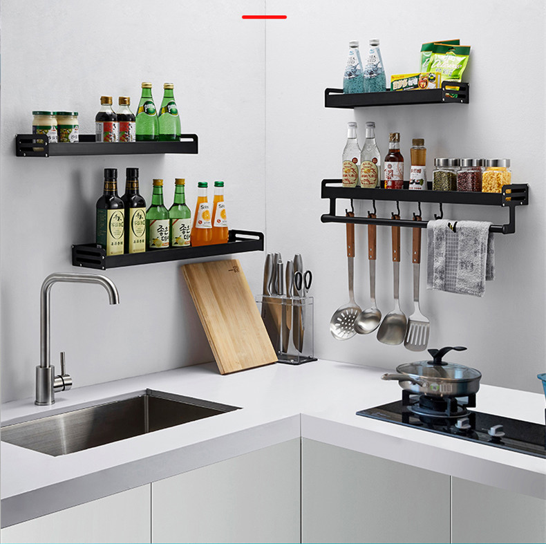 Punch-Free Alumimum Kitchen Hanger Kitchen Storage Rack Wall-Mounted Knife Holder Storage Rack