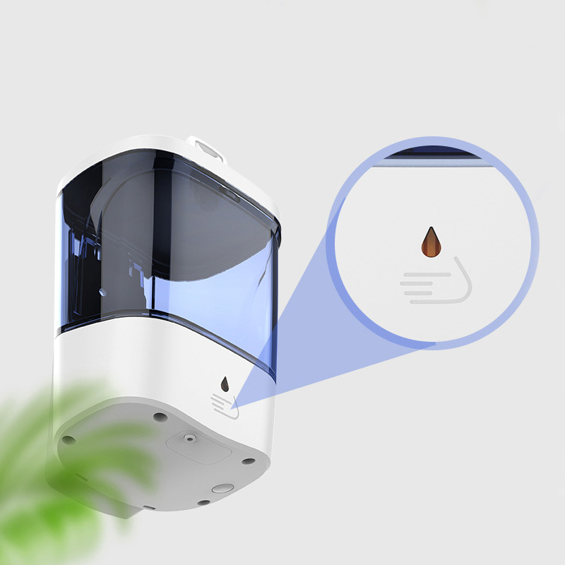 Full-Automatic Induction Hand Disinfection Machine Contact-Free Alcohol Sprayer Wall-Mounted Press-Free Soap Dispenser