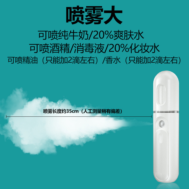 Face Steaming Sprayer Household Charging Water Replenishing Instrument Handheld Equipment for Facial Beauty Humidifier