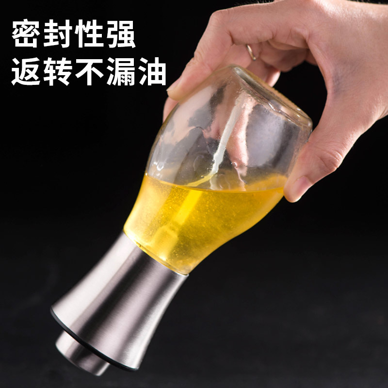 bottle Barbecue oil bottle Oil spray bottle Soy sauce vinegar sprayer press the oil bottle leakproof glass oil bottle