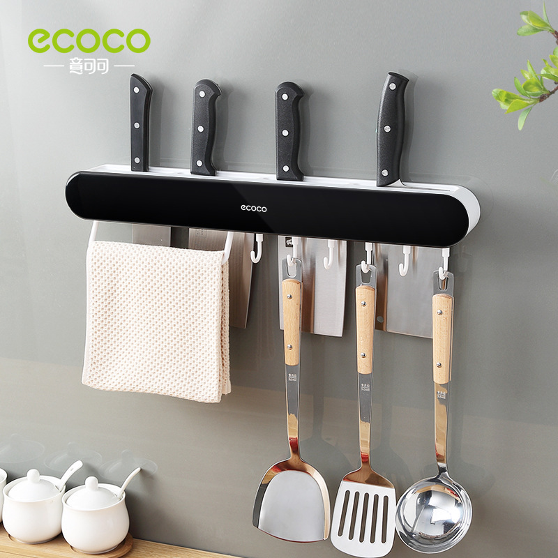Holder WallMounted Kitchen Organizers Knife Holder PunchFree Integrated Wall Storage Rack Kitchen Knife Storage Rack