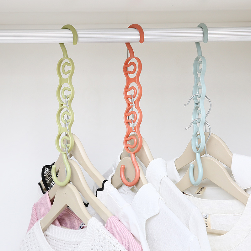 Household Multi-Functional Multi-Layer Wardrobe Space-Saving Four-Hole Hanger Storage Rack Organize Fantastic up and down Clothes Hanger
