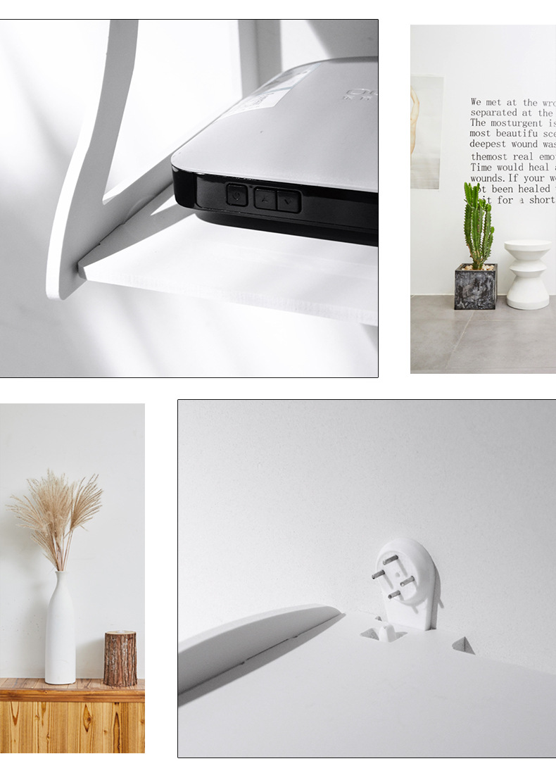 Hollow Double-Layer WiFi Router Storage Rack TV Wall-Mounted STB Shelves Punch-Free Wall-Mounted Storage Rack