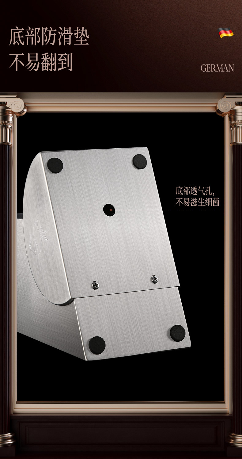 Stainless Steel Knife Holder AllSteel MultiFunctional Knife Storage Rack Household Knife Storage Rack Kitchen Supplies