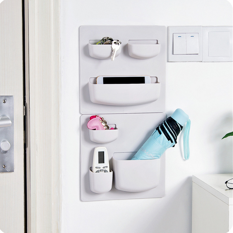 Household Paste Type Wall-Mounted Storage Rack Bathroom Wall Storage Rack Punch-Free Wall-Mounted Storage Rack Kitchen Organizing Shelves