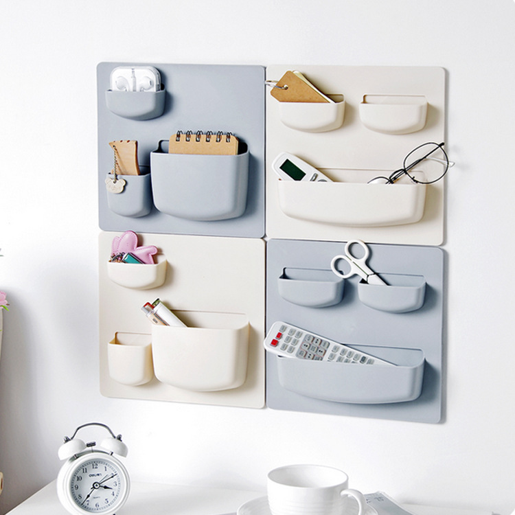 Household Paste Type Wall-Mounted Storage Rack Bathroom Wall Storage Rack Punch-Free Wall-Mounted Storage Rack Kitchen Organizing Shelves