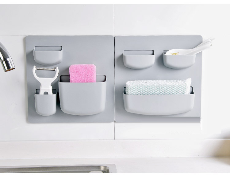 Household Paste Type Wall-Mounted Storage Rack Bathroom Wall Storage Rack Punch-Free Wall-Mounted Storage Rack Kitchen Organizing Shelves Household Paste Type Wall-Mounted Storage Rack Bathroom Wall Storage Rack Punch-Free Wall-Mounted Storage Rack Kitchen Organizing Shelves