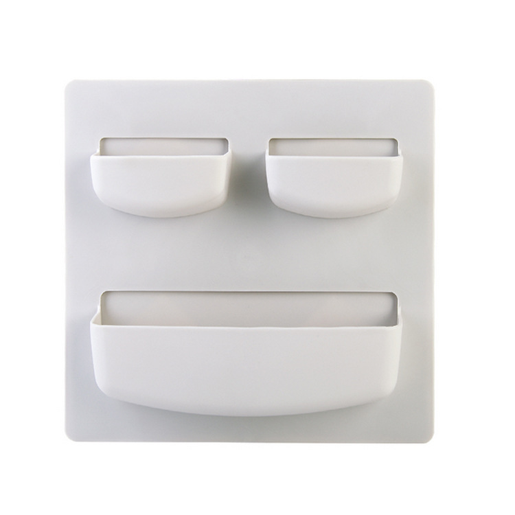 Household Paste Type Wall-Mounted Storage Rack Bathroom Wall Storage Rack Punch-Free Wall-Mounted Storage Rack Kitchen Organizing Shelves