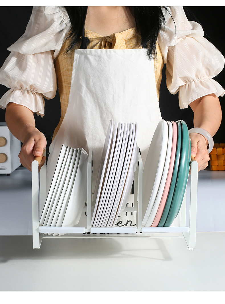 lattice bowl tray kitchen utensils and appliances storage rack iron kitchen storage rack with silica gel cover white