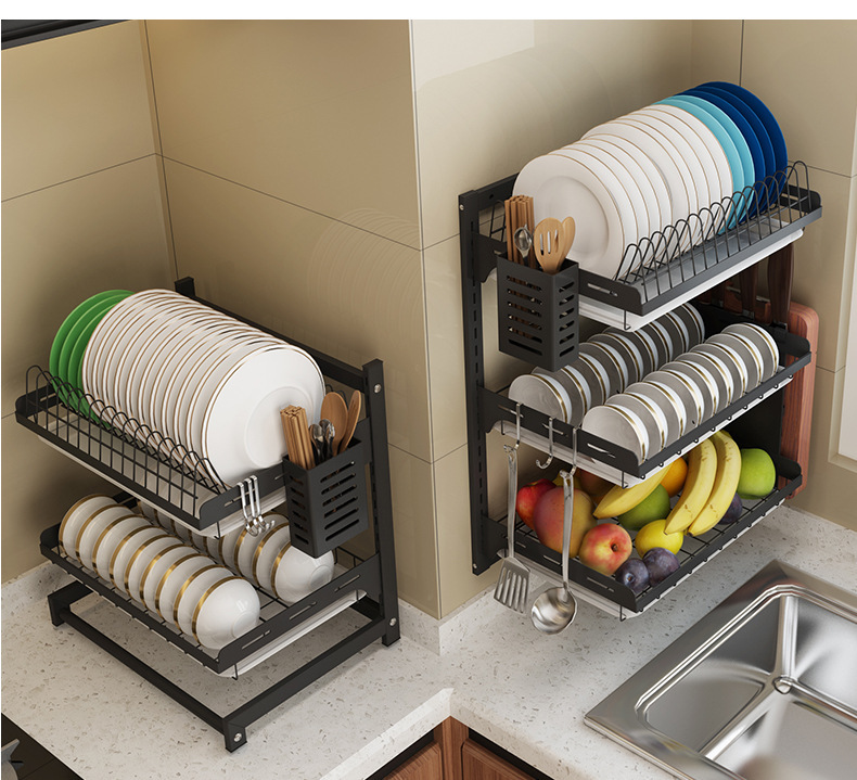 stainless steel kitchen dish storage rack Chopsticks cutting board cutting board finishing rack kitchen storage rack