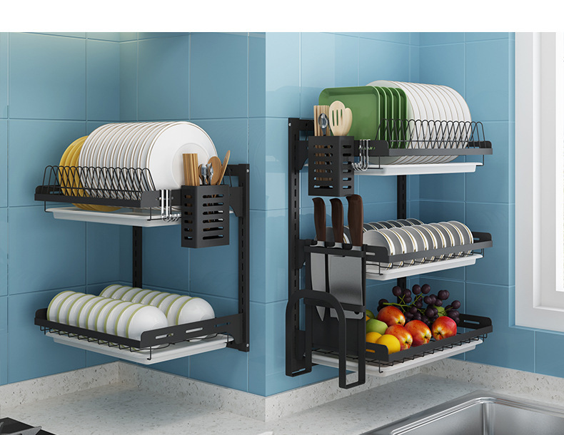 stainless steel kitchen dish storage rack Chopsticks cutting board cutting board finishing rack kitchen storage rack