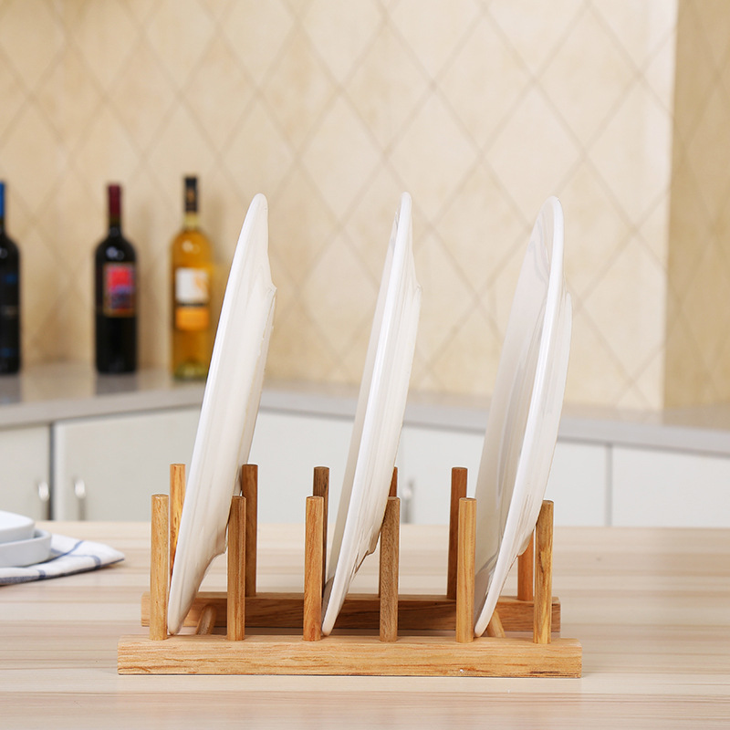 Wooden tray rack creative small cup hanger rack water rack storage rack household tea cake rack
