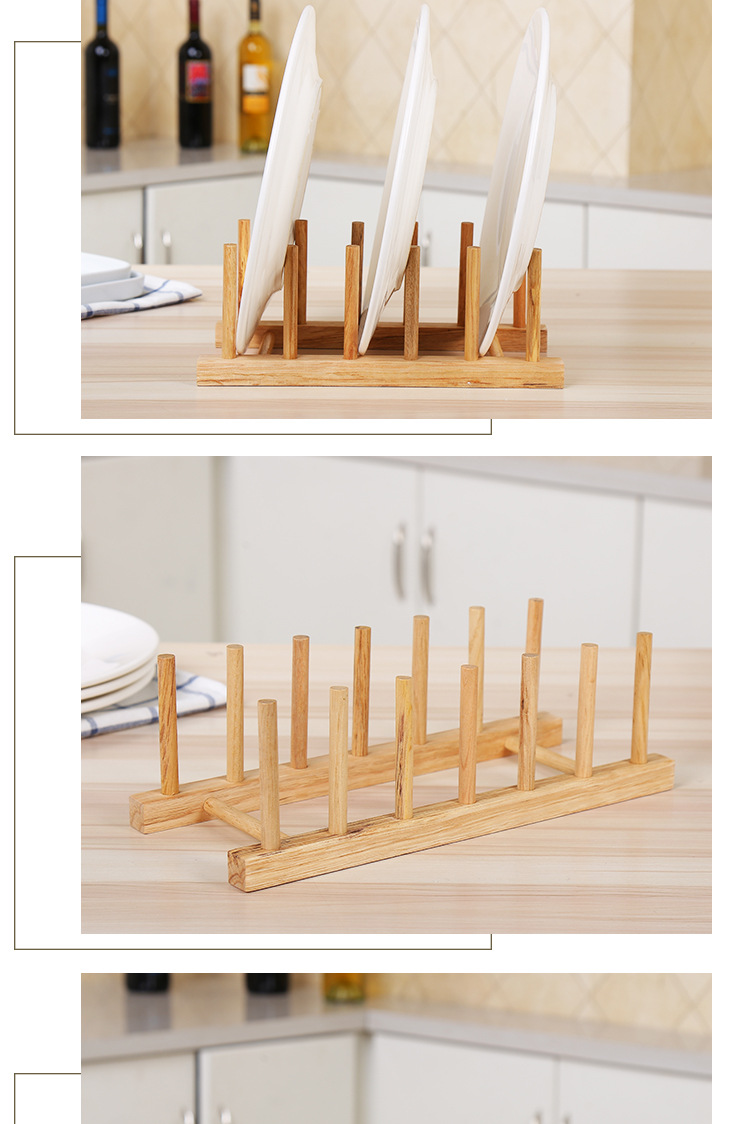 Wooden tray rack creative small cup hanger rack water rack storage rack household tea cake rack