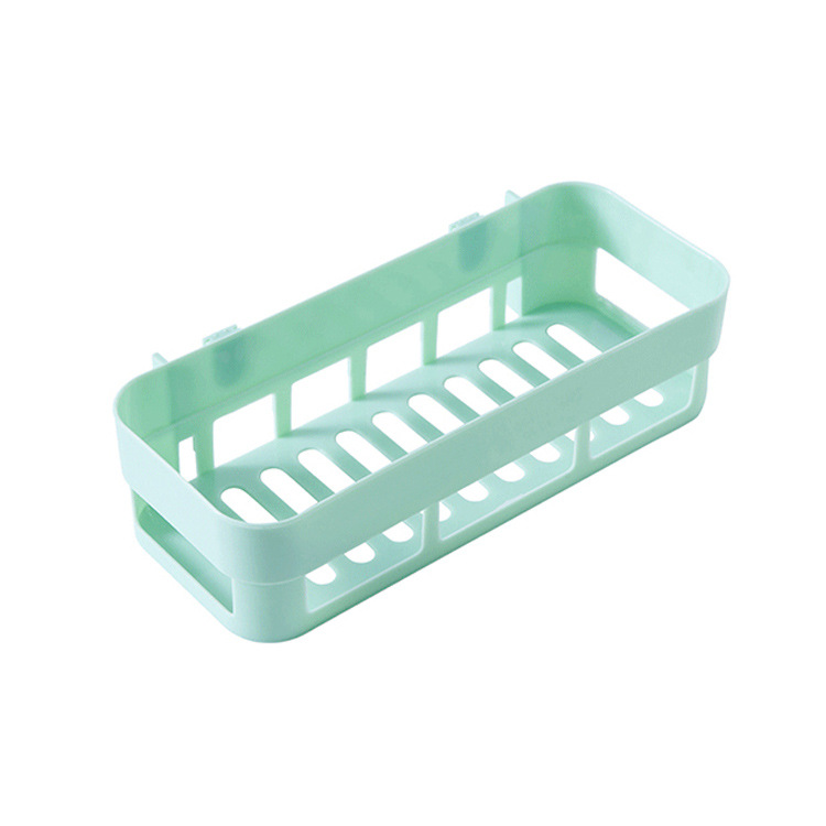 Bathroom Punch-Free Storage Rack Wall-Mounted Bathroom Storage Rack Wall-Mounted Storage Basket Kitchen Seamless Organizing Rack