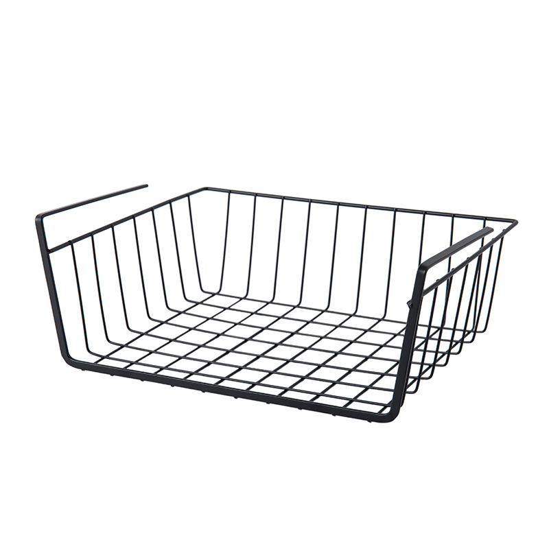 Kitchen Cabinet Lower Shelf Compartment Hanging Basket Storage Rack Wardrobe Storage Tiered Shelf Cabinet Rack Organizing Rack