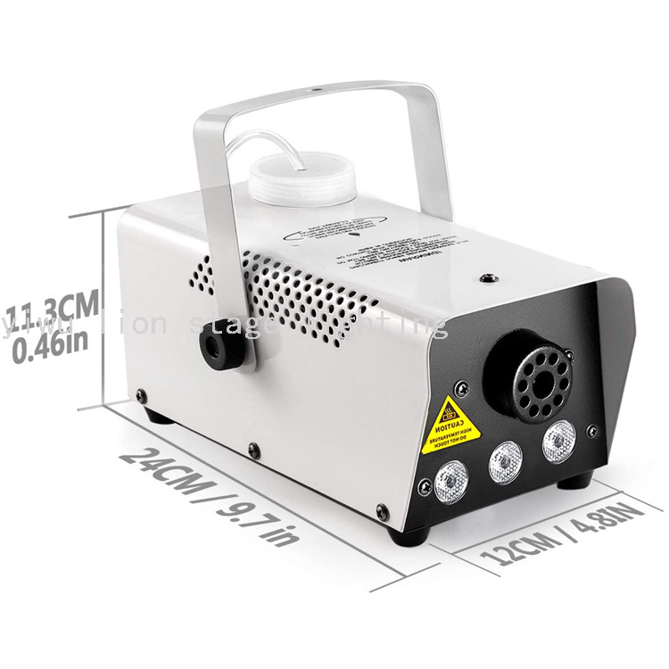 Factory Direct Sales White Shell 500W Luminous Smoke Making Machine 3 Led Colorful Lamp Beads Wedding Stage Sprayer
