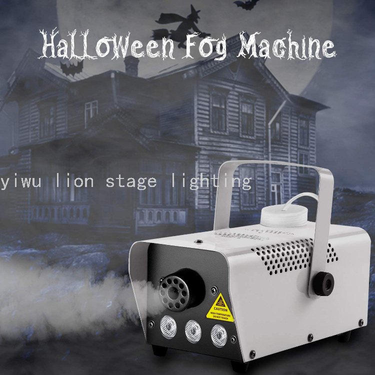 Factory Direct Sales White Shell 500W Luminous Smoke Making Machine 3 Led Colorful Lamp Beads Wedding Stage Sprayer