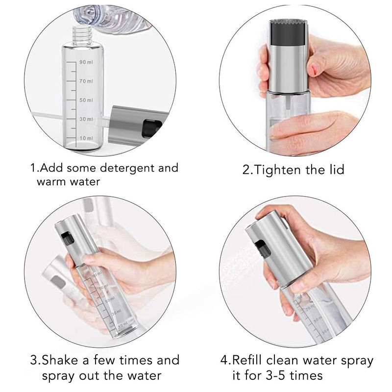Baked oil bottle brush with graduated stainless steel spray bottle Funnel silicone oil sprayer set Oil Spraye Baked oil bottle brush with graduated stainless steel spray bottle Funnel silicone oil sprayer set Oil Spraye