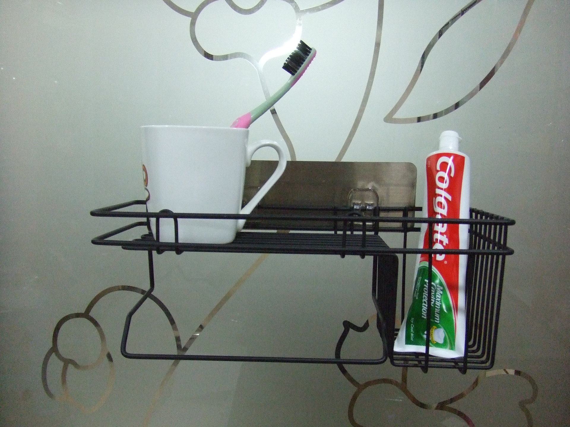 Kitchen Wrought Iron Hanging Basket, Storage Rack Draining Rack Sponge Dishcloth Rag Rack Multi-Purpose Storage Rack Hair Dryer Rack
