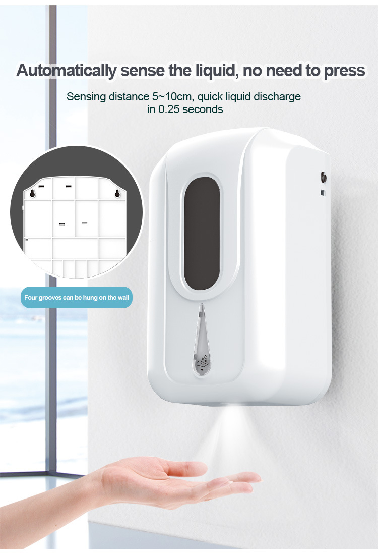 Cross-Border Large Capacity Automatic Gel Hand Washing Machine Motion Activated Liquid Soap Dispenser Alcohol Hand Sprayer Support Labeling