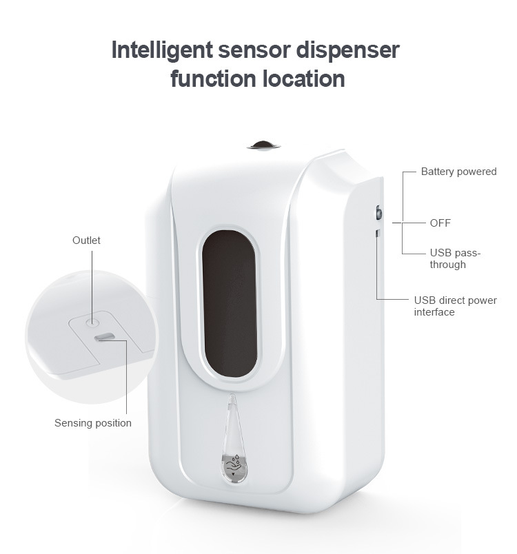 Cross-Border Large Capacity Automatic Gel Hand Washing Machine Motion Activated Liquid Soap Dispenser Alcohol Hand Sprayer Support Labeling