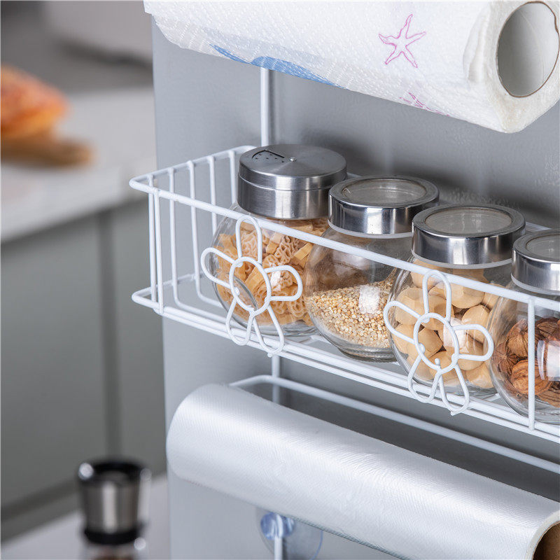 side wall paper rack storage rack kitchen paper rack storage rack without punching plastic film seasoning rack