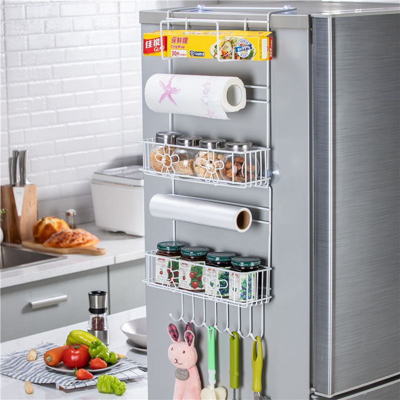 side wall paper rack storage rack kitchen paper rack storage rack without punching plastic film seasoning rack