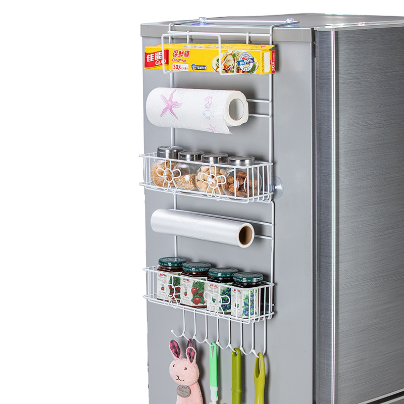 side wall paper rack storage rack kitchen paper rack storage rack without punching plastic film seasoning rack