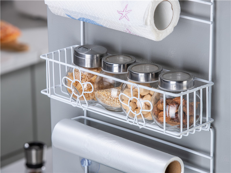 side wall paper rack storage rack kitchen paper rack storage rack without punching plastic film seasoning rack
