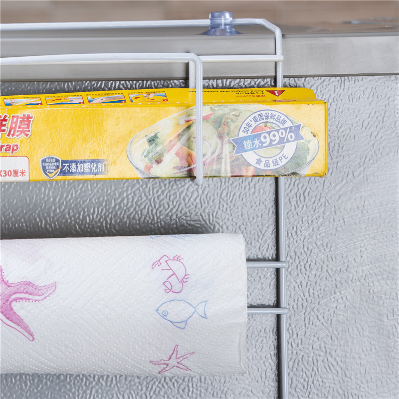 side wall paper rack storage rack kitchen paper rack storage rack without punching plastic film seasoning rack