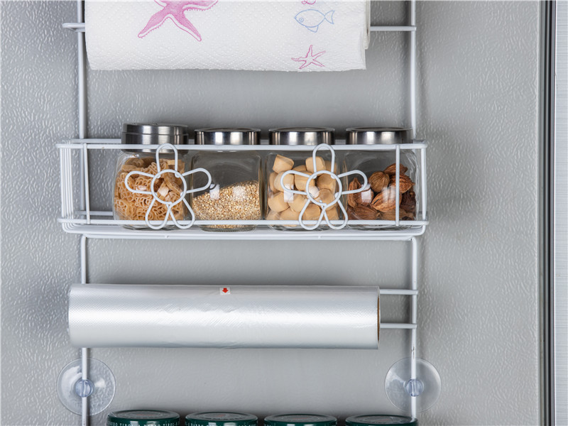 side wall paper rack storage rack kitchen paper rack storage rack without punching plastic film seasoning rack