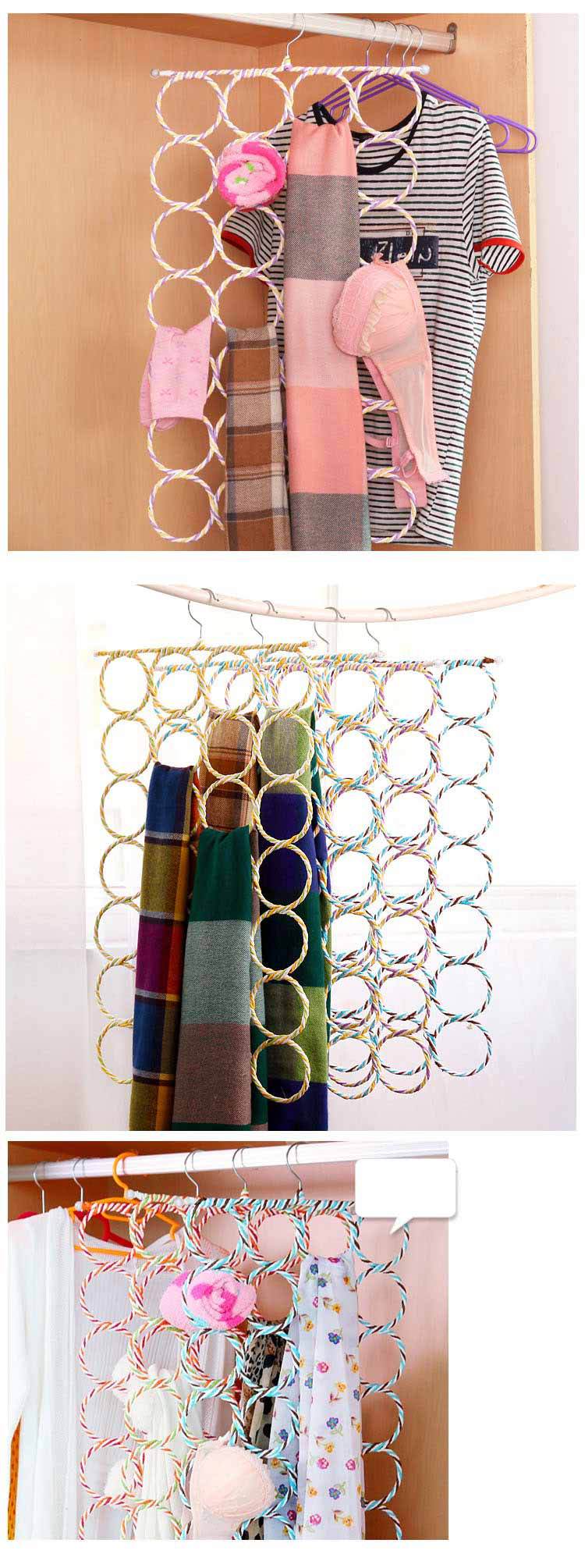 Paper Rattan Hanger Scarf Bracket Scarf Rack Tie Display Rack Scarf Silk Scarf Storage Rack