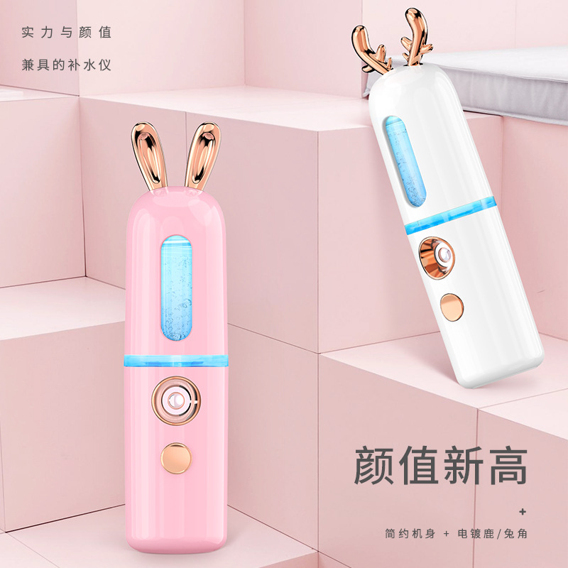New Beauty Facial Steamer USB Charging Portable Nano Mist Sprayer Cute Atomizer Moisturizing Machine
