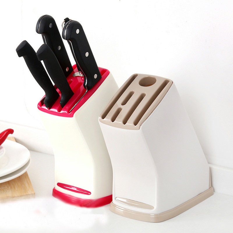 Kitchen Plastic Knife Rest Storage Knife Holder Multi-Functional Knife Storage Rack Draining Scissors Kitchen Knife Storage Rack