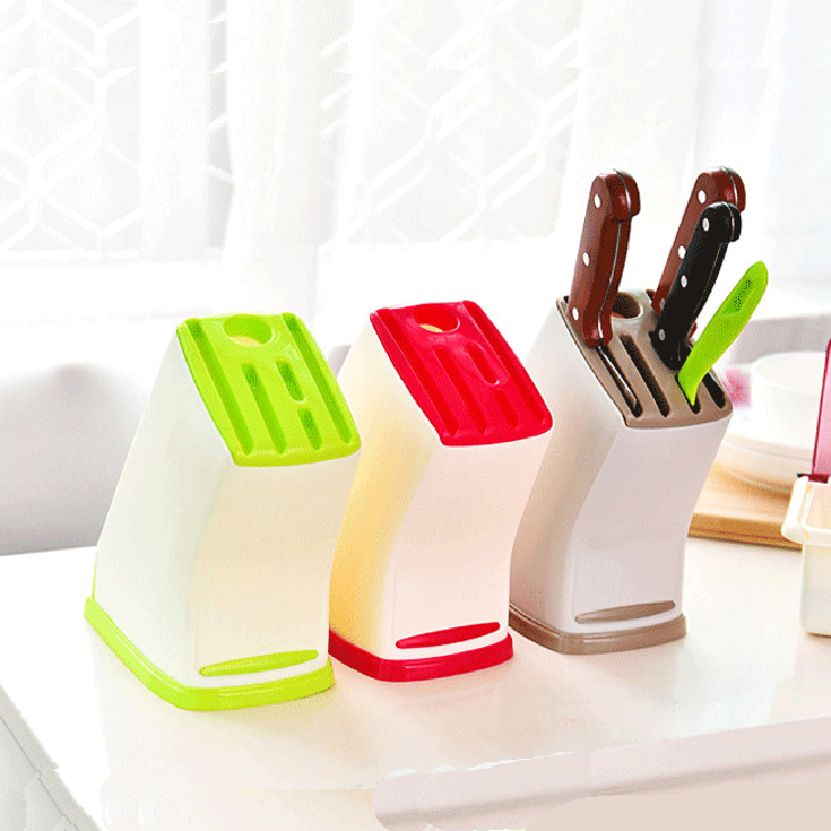 Kitchen Plastic Knife Rest Storage Knife Holder Multi-Functional Knife Storage Rack Draining Scissors Kitchen Knife Storage Rack