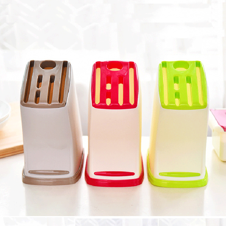 Kitchen Plastic Knife Rest Storage Knife Holder Multi-Functional Knife Storage Rack Draining Scissors Kitchen Knife Storage Rack