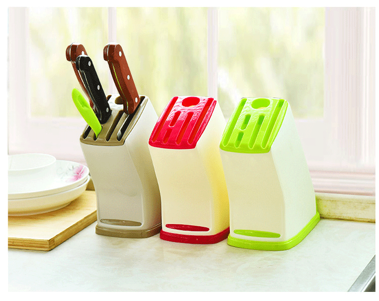 Kitchen Plastic Knife Rest Storage Knife Holder Multi-Functional Knife Storage Rack Draining Scissors Kitchen Knife Storage Rack