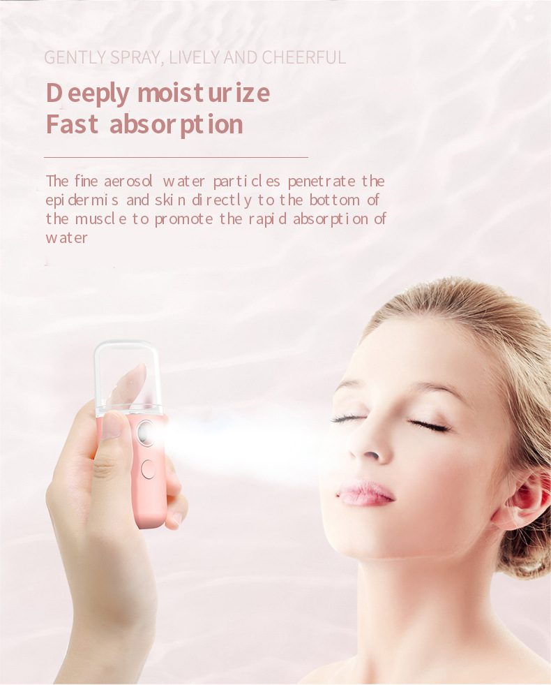 Nano Moisturizing Sprayer Face Steaming Sprayer Household Charging Water Replenishing Instrument Equipment for Facial Beauty Humidifier Gift