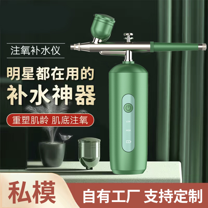 Oxygen Injection Skin Spray Beauty Salon Home Handheld High-Pressure Spray Gun Water Oxygen Instrument Charging Portable Sprayer Essence Inductive Therapeutical Instrument