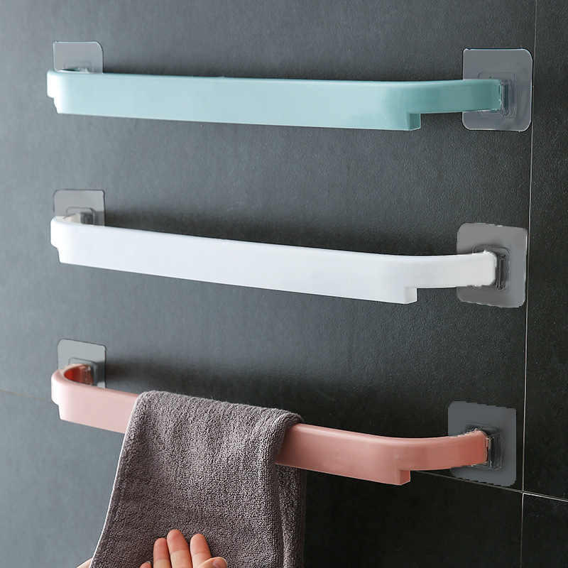 Bathroom Towel Rack Punch-Free Kitchen Single Rod Rag Rack Bathroom Storage Rack Storage Rack Wholesale