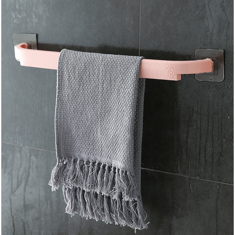 Bathroom Towel Rack Punch-Free Kitchen Single Rod Rag Rack Bathroom Storage Rack Storage Rack Wholesale