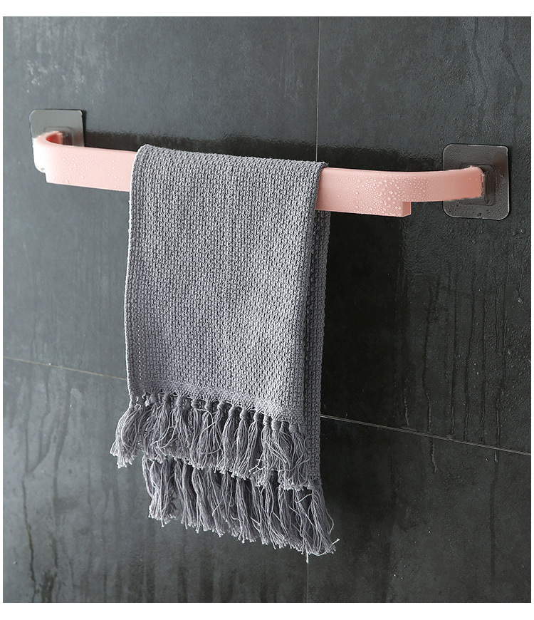 Bathroom Towel Rack Punch-Free Kitchen Single Rod Rag Rack Bathroom Storage Rack Storage Rack Wholesale