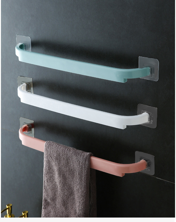 Bathroom Towel Rack Punch-Free Kitchen Single Rod Rag Rack Bathroom Storage Rack Storage Rack Wholesale